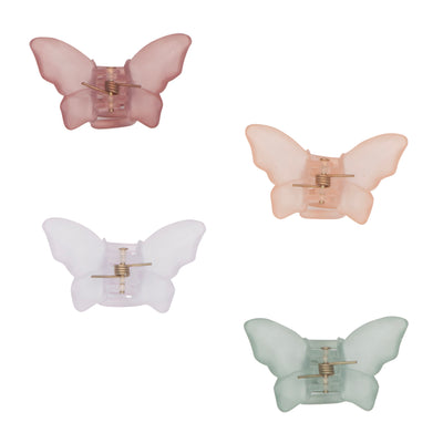 Mini bulldog clips in pastel colours in the shape of butterflies