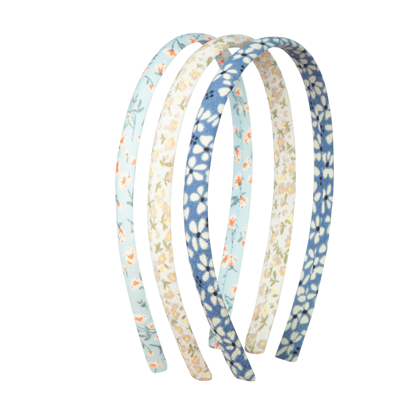 trio of floral print Alice bands