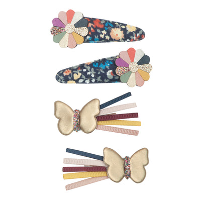 Winter ivy butterfly clips