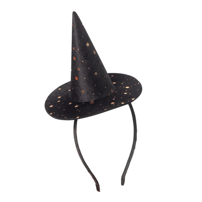 Raven starry velvet mini witch hat