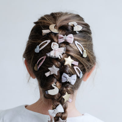 Prima ballerina bow mini clips