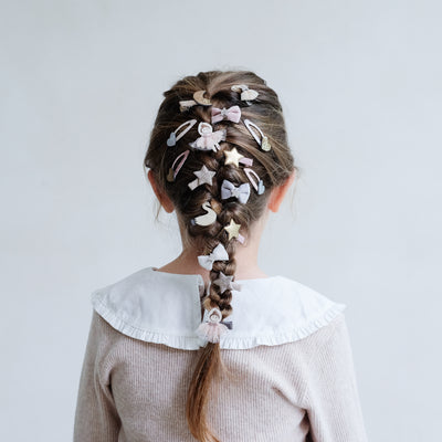 Prima ballerina bow mini clips