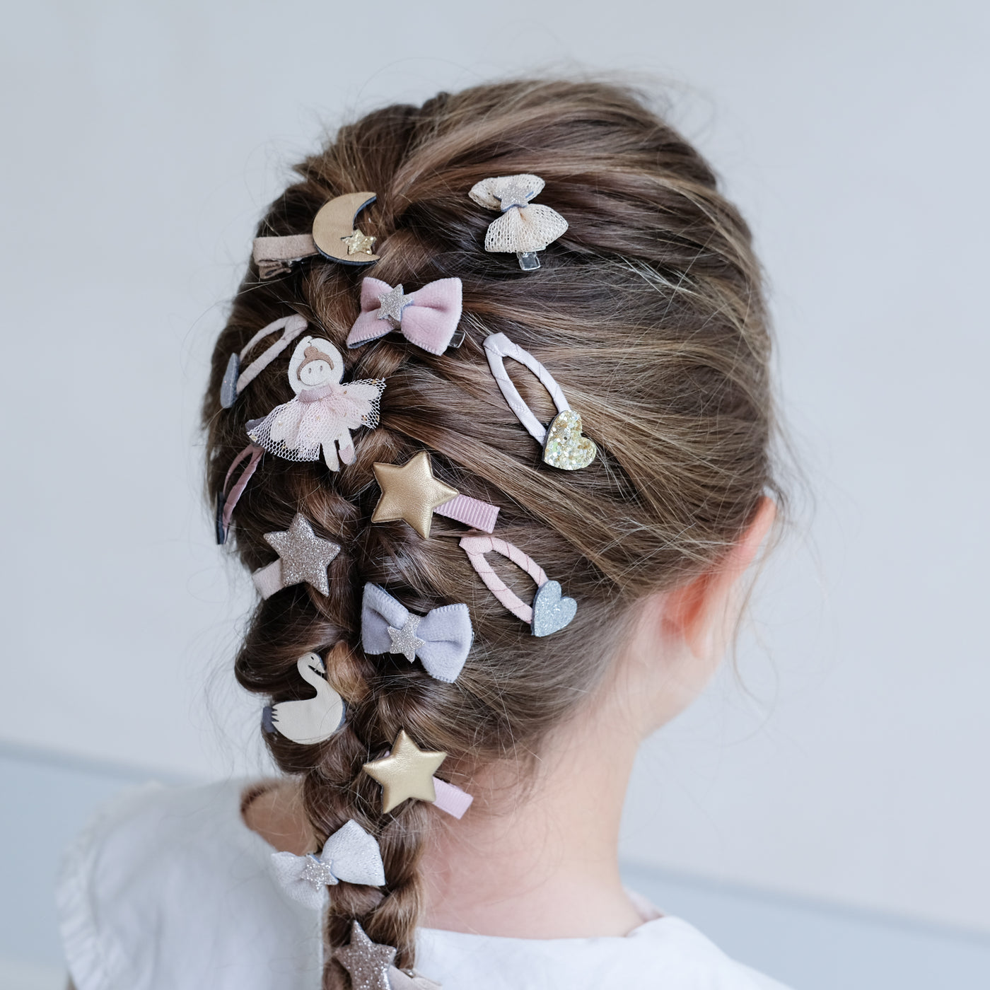 Prima ballerina bow mini clips