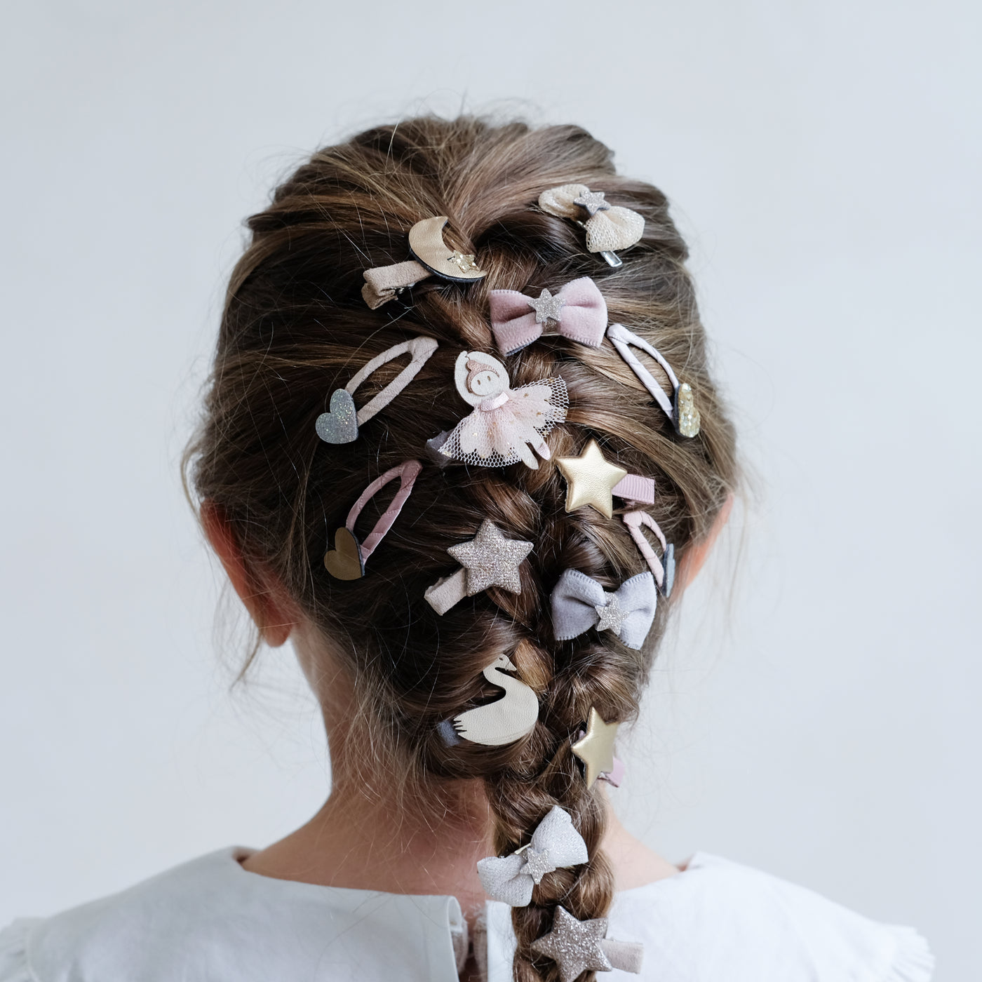 Prima ballerina bow mini clips