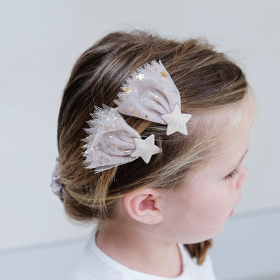 Tulle shooting star clips