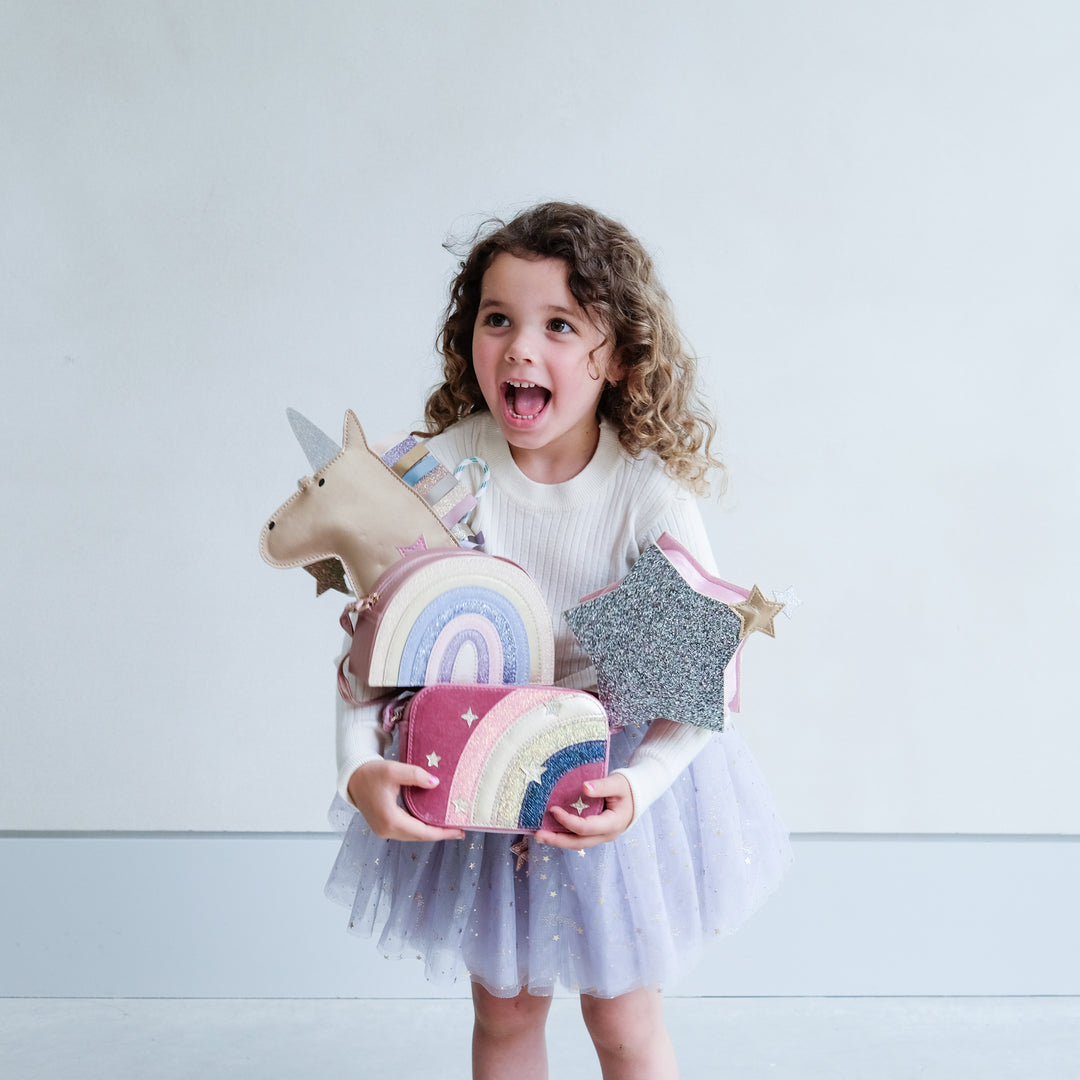 Glitter unicorn bag clearance