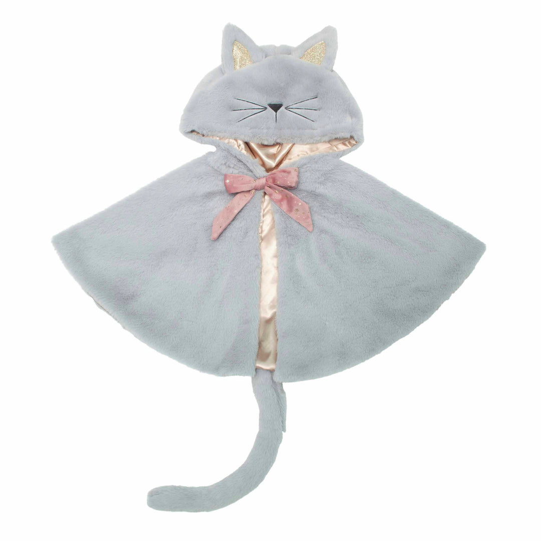 grey cat dress Gray Cat Print Pleated T-Shirt Dress, Short Sleeve, Round Neck, Casual,  Mini Dress, A-Line, Street Style, Women's Daily Wear