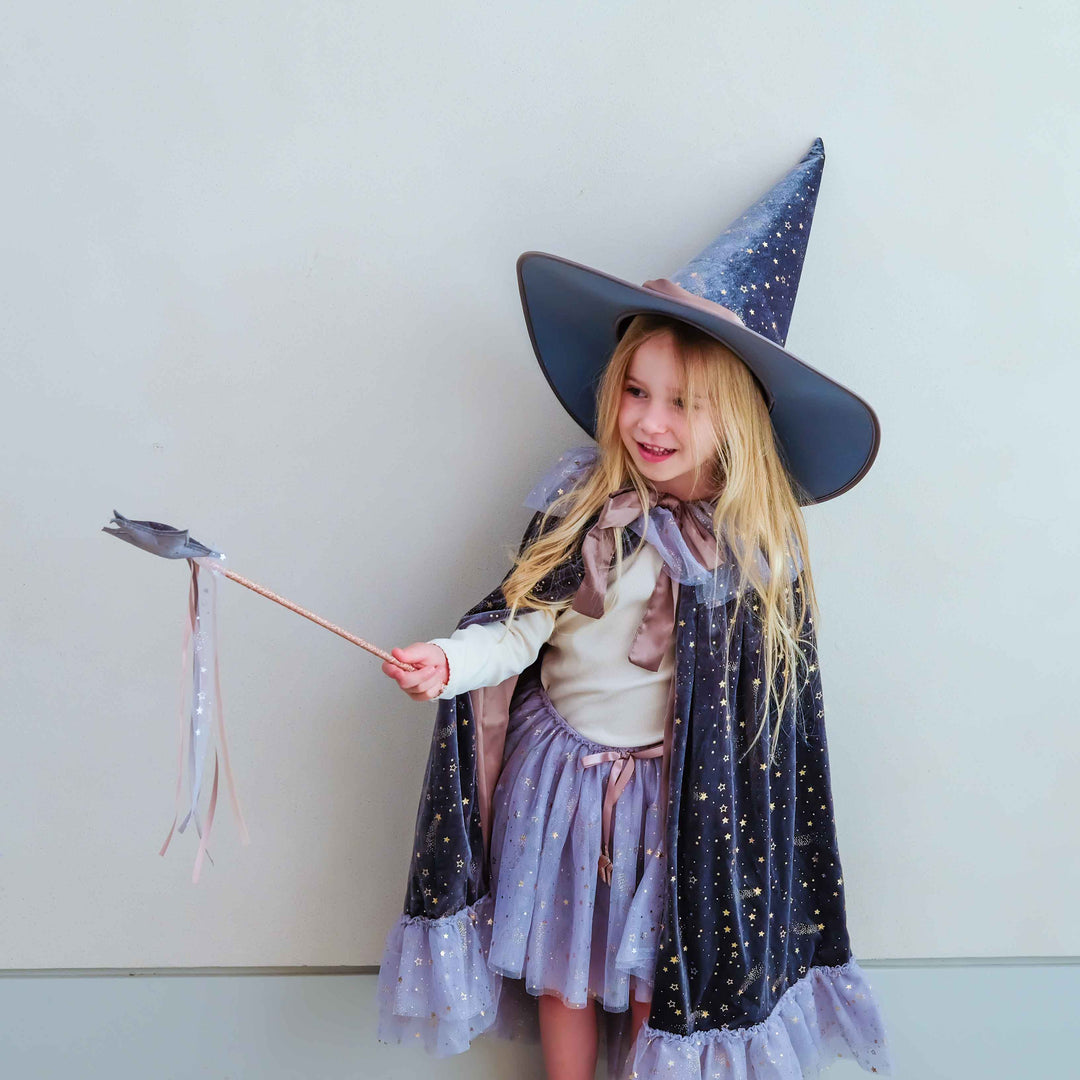 grey witch dress Griselda velvet cape – Mimi & Lula Wedding Edit