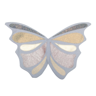 Sparkling silver fairy wings with glitter panels in the prettiest neutral colour palette 