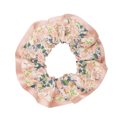 Satin edge scrunchie - peach