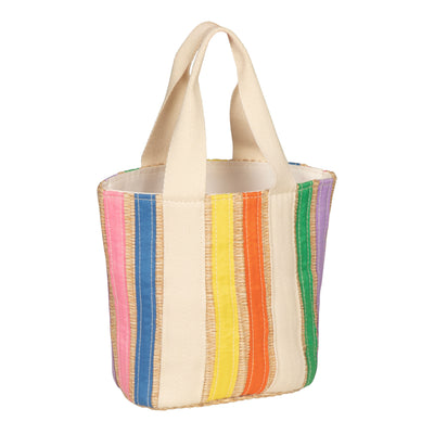 Rainbow ribbon basket bag