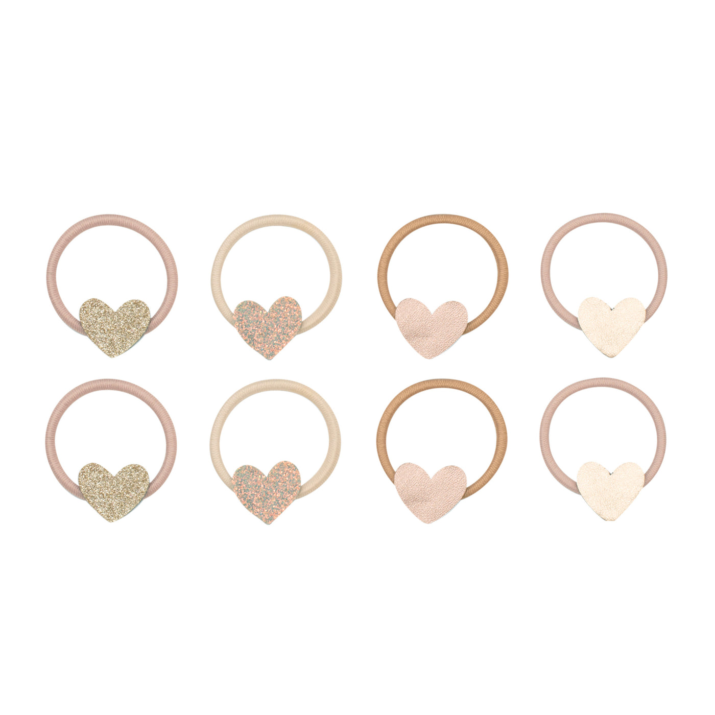 Heart mini ponies in glittery and leatherette fabrics