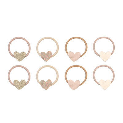 Heart mini ponies in glittery and leatherette fabrics