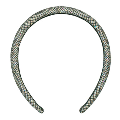 front view of the shimmering disco ball padded alice band