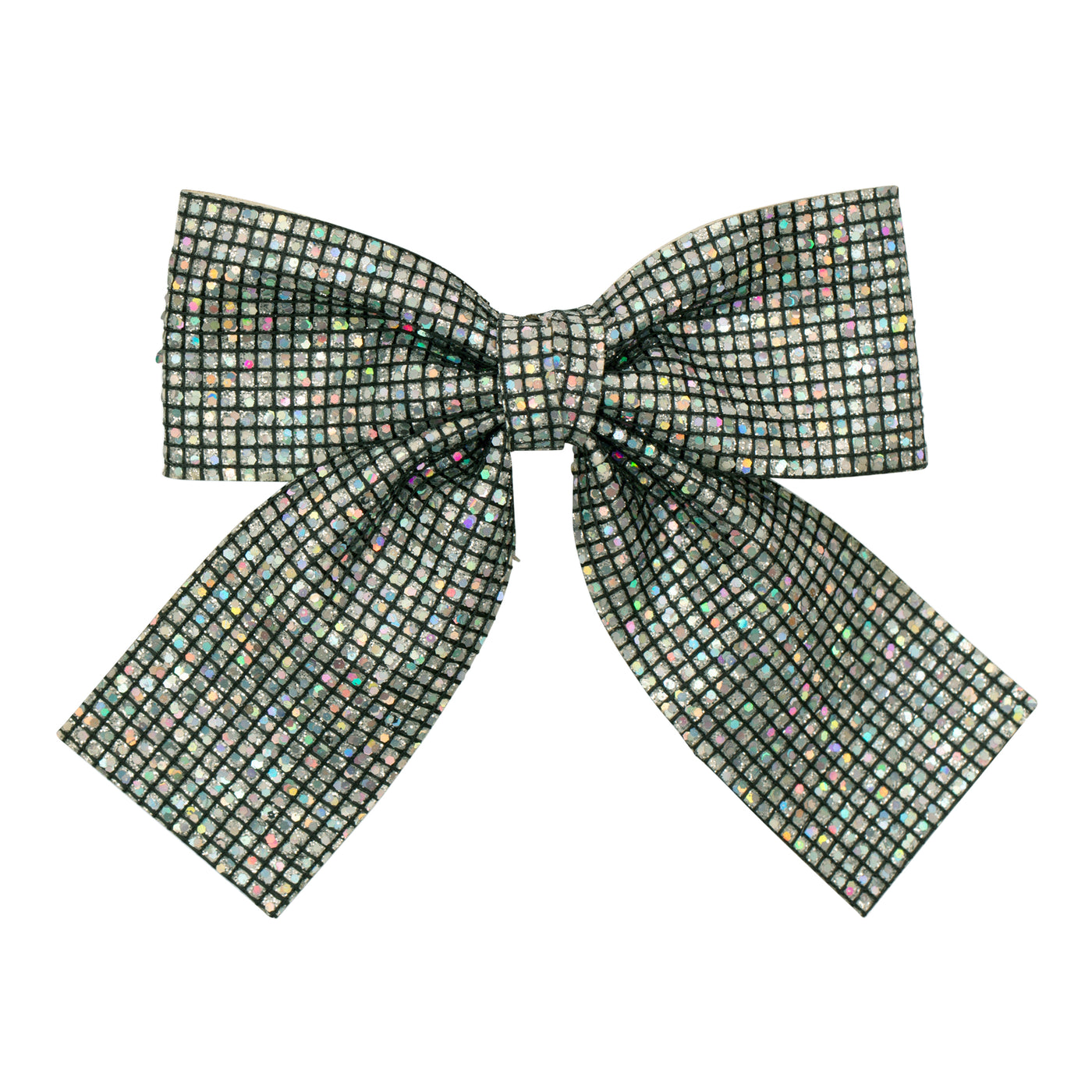 Oversized dazzling disco ball bow- mirrored effect fabric- perfect for parties