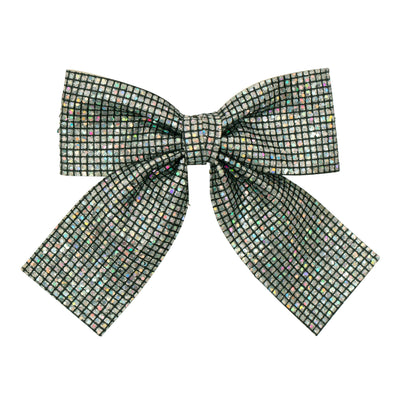 Oversized dazzling disco ball bow- mirrored effect fabric- perfect for parties