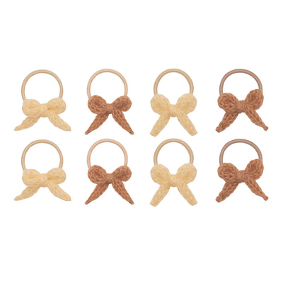 blush pink and cream soft marino style wool bow mini ponies 