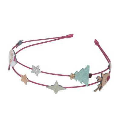 Red double alice band wrapped in red ribbon 