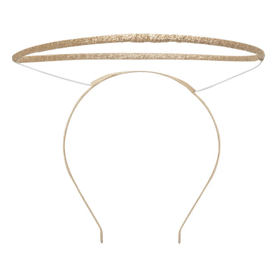 Gold covered halo headband - with a sateen and glitter ribbon fabric finish- Angel halo perfect for Christmas- dress up