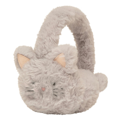 Super cute kitty cat earmuffs with soft, fluffy padding, designed to keep little ears warm and cosy