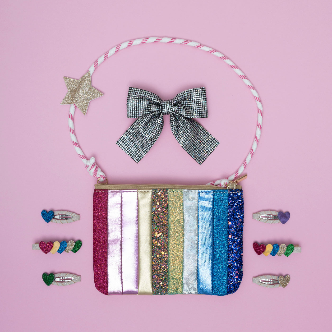 Disco ball oversized bow