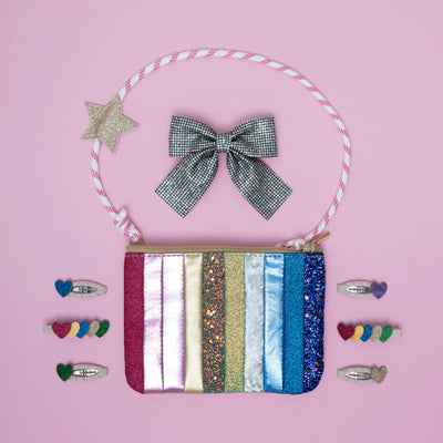Disco ball oversized bow