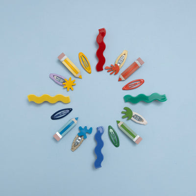 Colouring pencil clips