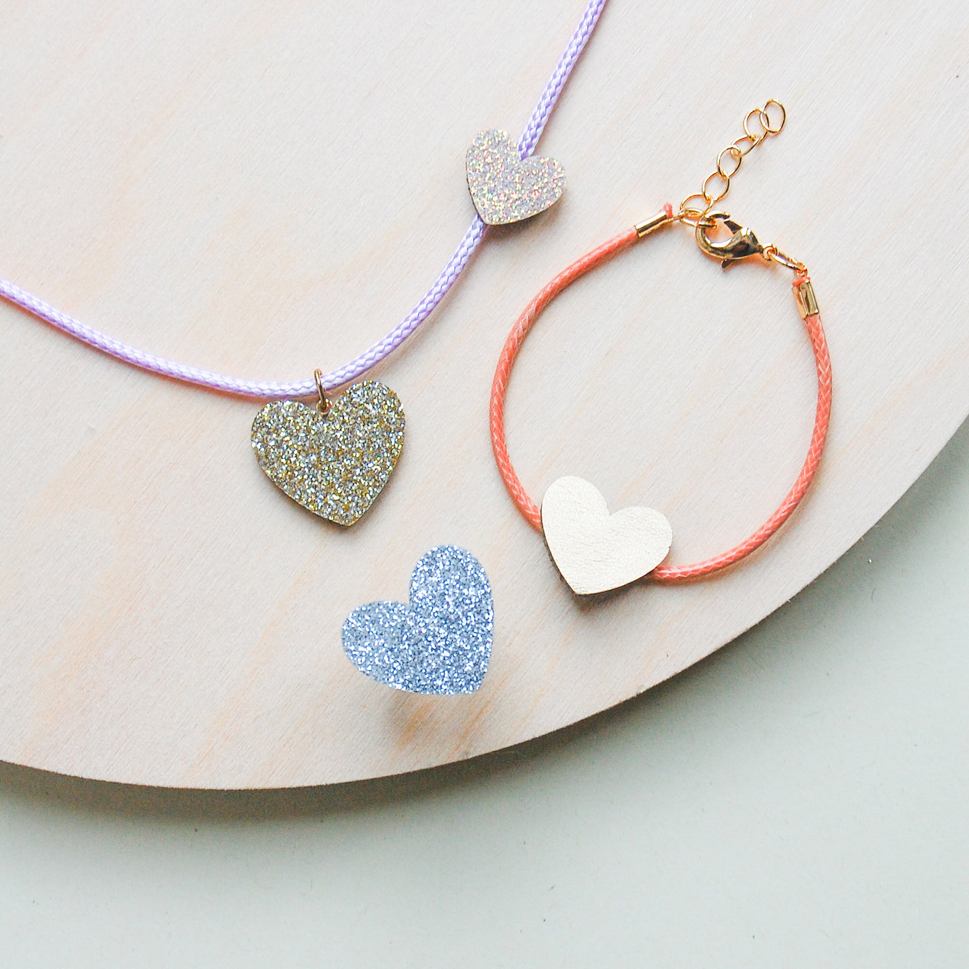 Heart jewellery set