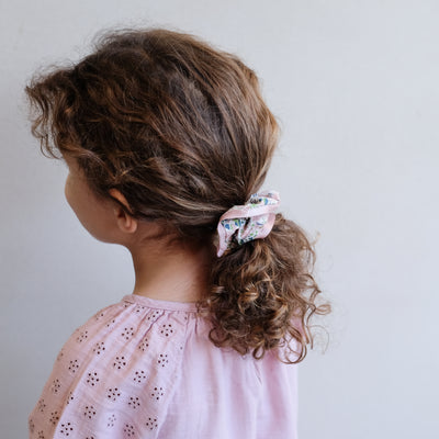 Satin edge scrunchie - peach