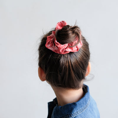 bun hair style with bandana giant scrunchie