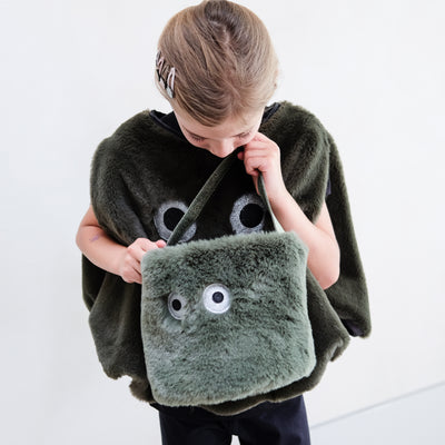 Furry monster trick or treat bag