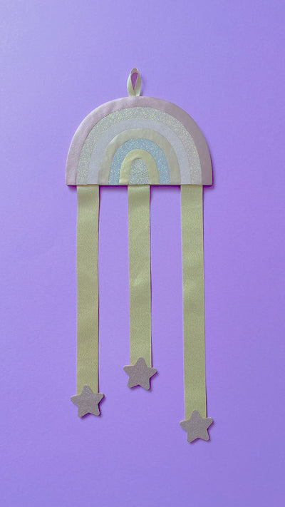 Pink rainbow wall hanger