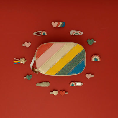 Retro rainbow mabel clips