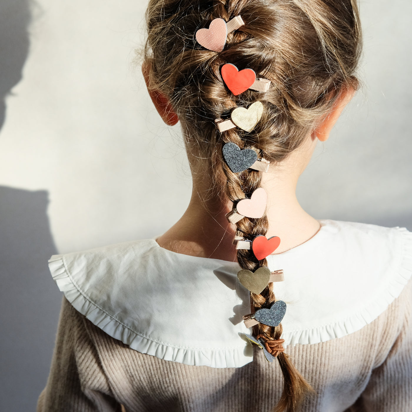 Retro heart mini clips