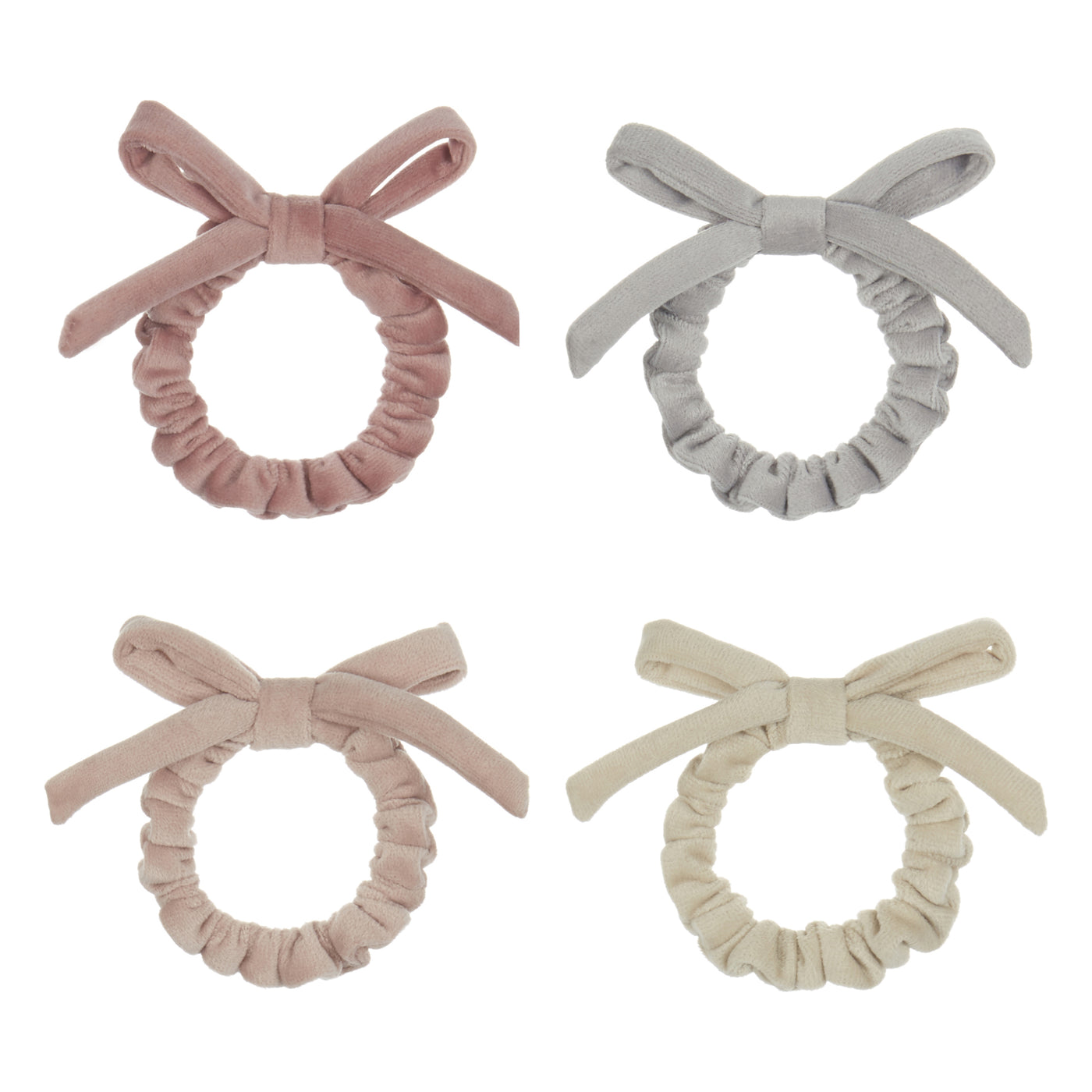 Velvet bow mini scrunchies