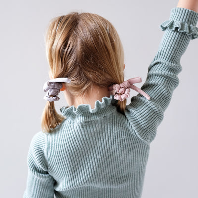 Velvet bow mini scrunchies