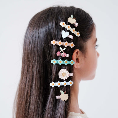 Pastel flower power salon clips