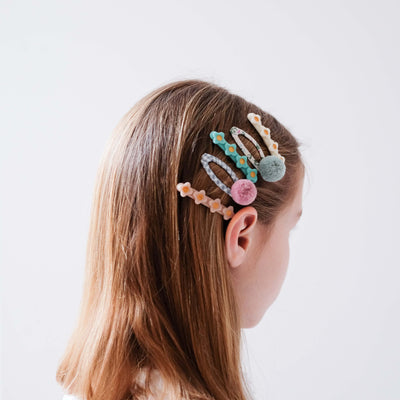 Pastel flower power salon clips